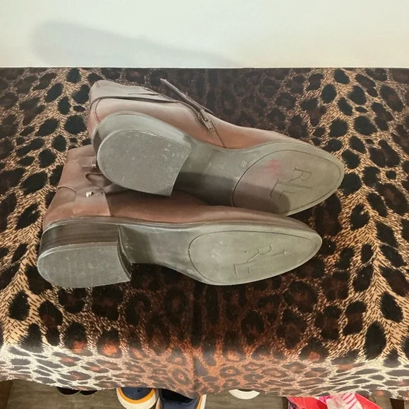 Ralph Lauren Brown Leather Ankle Boots - Picture 5 of 5